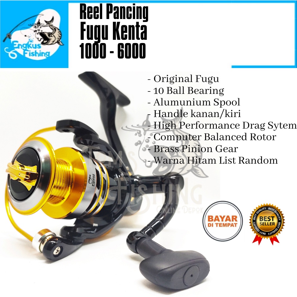 Reel Pancing Fugu Kenta 2000,3000 &amp; 6000 (10+1Bearing) Murah - Engkus Fishing