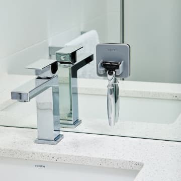 ACE Tooletries Mason Tempat Alat Cukur Tempat Cukuran Tempel Peralatan Kamar Mandi- Abu-Abu