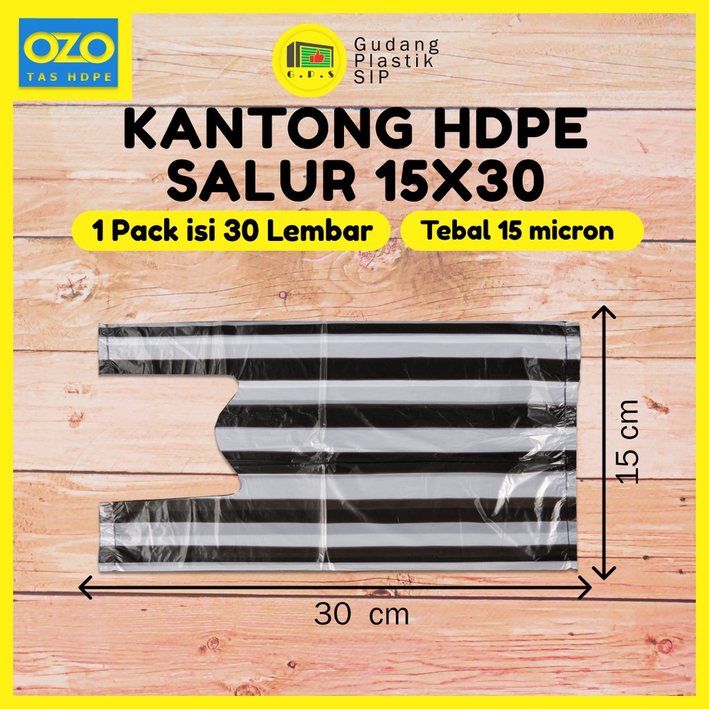 Kantong Plastik Kresek Salur Tebal UK 15x30 HDPE