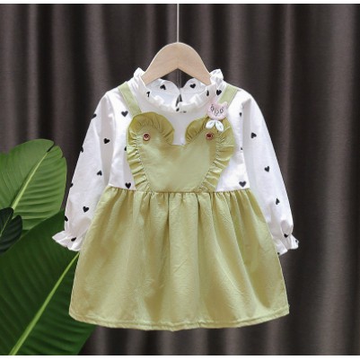 Plazababyku DRESS EMILY HEART EBV Baju Dress Anak Perempuan Import