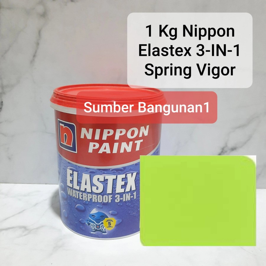 Cat Tembok Hijau daun muda spring vigor bolu pandan nippon elastex 1kg