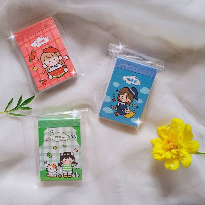 

50 pcs Sticker Booklet Little Girl | stiker korea gadis lucu untuk dekorasi scarpbook jurnal bujo