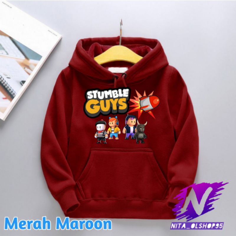 Hoodie stumble guys roket hoodie anak bisa untuk laki laki dan perempuan untuk anak umur 2-12tahun