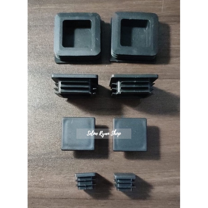 Tutup Plastik / Ganjalan Kaki Kursi Meja Kotak Persegi / Tutup Pipa Holo