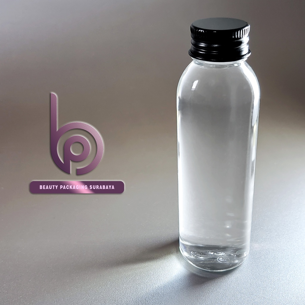 Botol Plastik PET 100ml BR Bening Tutup Ulir