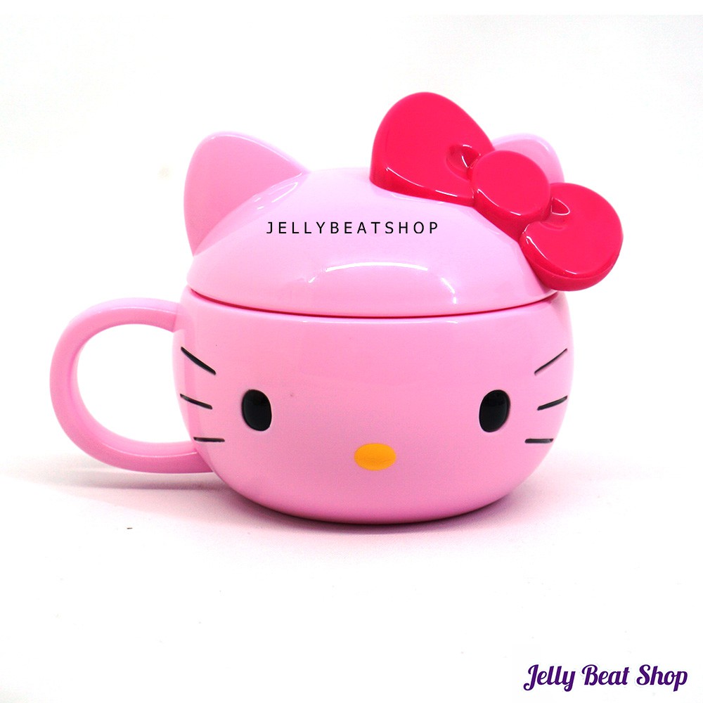 Mug gelas gembul karakter hello kitty / doraemon / keroppi mug plastik