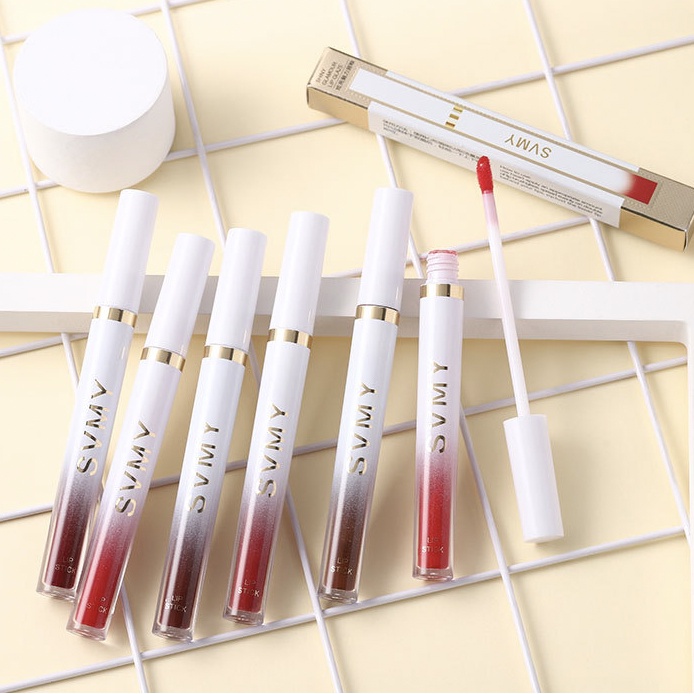 SVMY Lipstik Lip Glaze White Gold Matte Lipstick LA166 1056