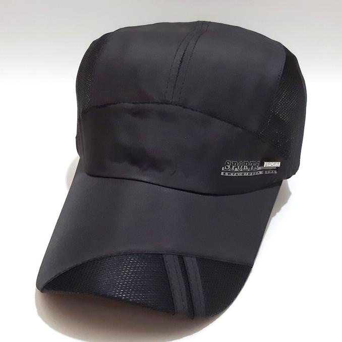 Topi running outdoor sport motif untuk Pria Wanita - Hitam