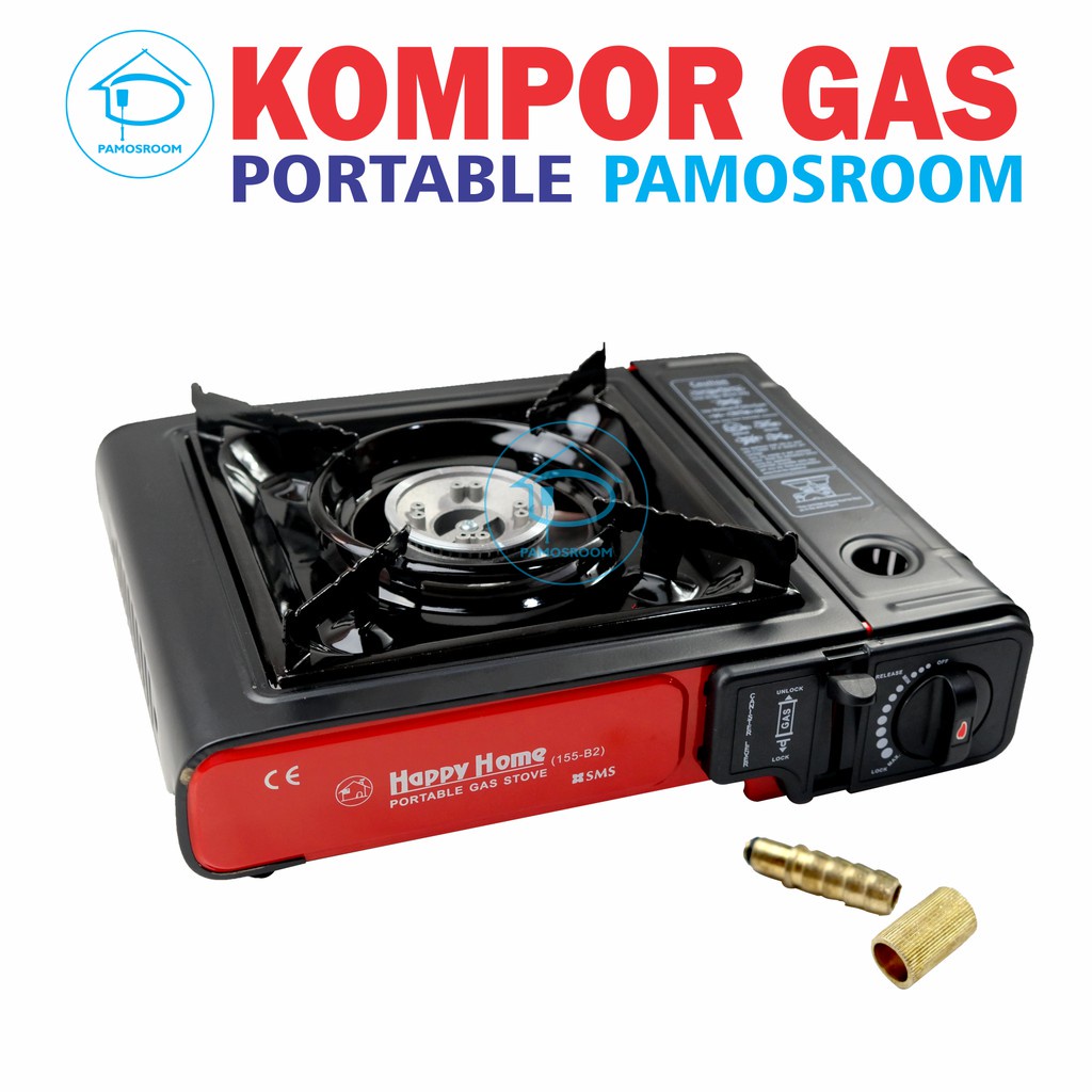 Happy Home Portable Gas Stove Kompor Portable 2 Fungsi Gas Kaleng dan Elpiji