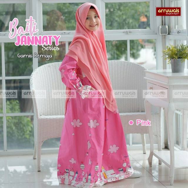 Baiti jannati gamis anak pink