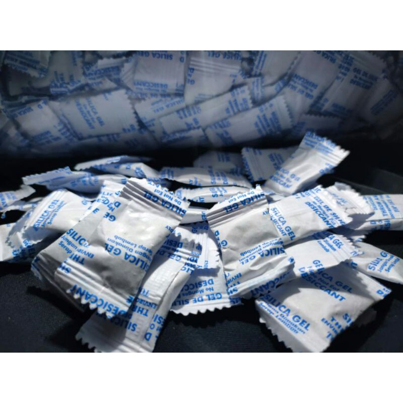 

silica gel natural 1gr food grade untuk makanan/silica gel isi 100