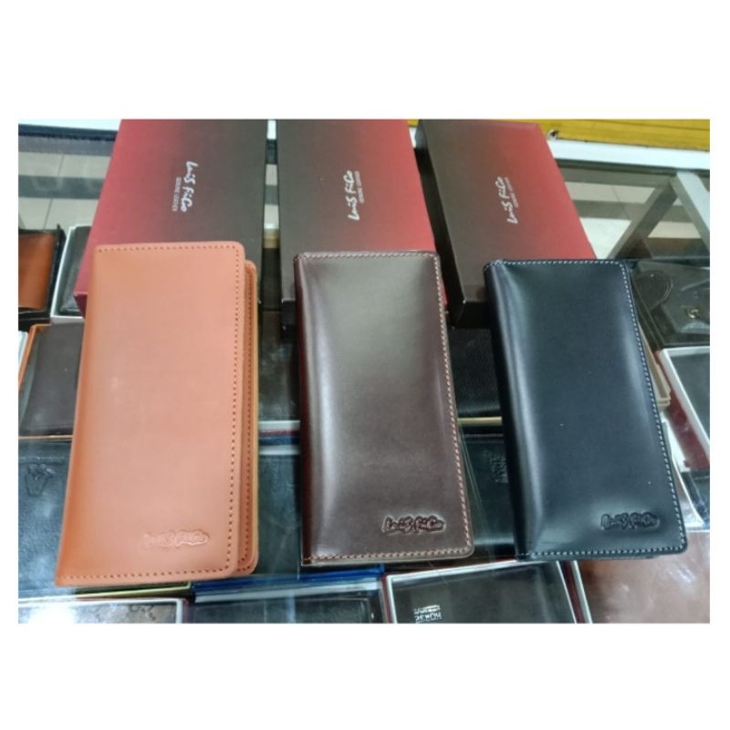 Dompet panjang pria wanita import full kulit asli 15 slot kartu