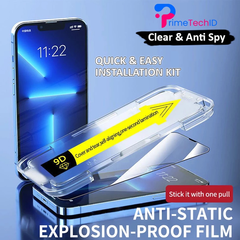 Tempered Glass Superfit CLEAR &amp; ANTI SPY PRIVACY Tempered Installation kit Pemasangan Mudah IPHONE 14 14 Pro Max 11 11 Pro 11 Pro Max 12 12 Pro 12 Pro Max 13 13 Pro 13 Pro Max 14 14 Pro 14 Pro Max EASY APPLICATION