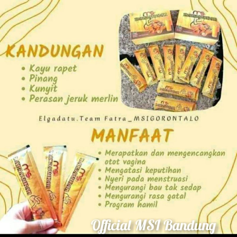 

manjavikan MSI kemasan baru @20gr, jamu tradisional,jamu viral,jamu rasa milisake