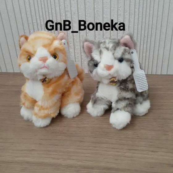 Boneka Binatang Kucing  Duduk Bulu  Import Halus SEULGI 