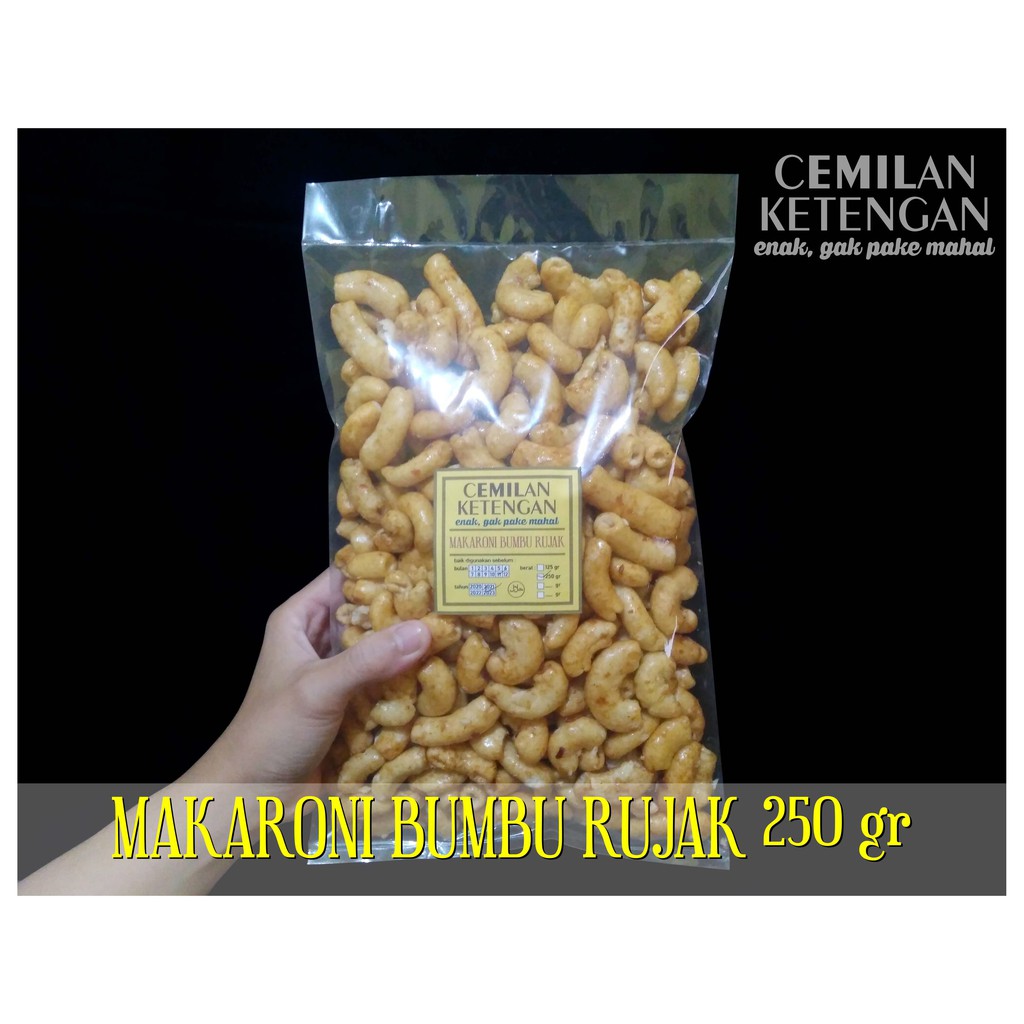 

MACARONI/MAKARONI BUMBU RUJAK 250 GR/CEMILAN KETENGAN/MACRON/MAKRON