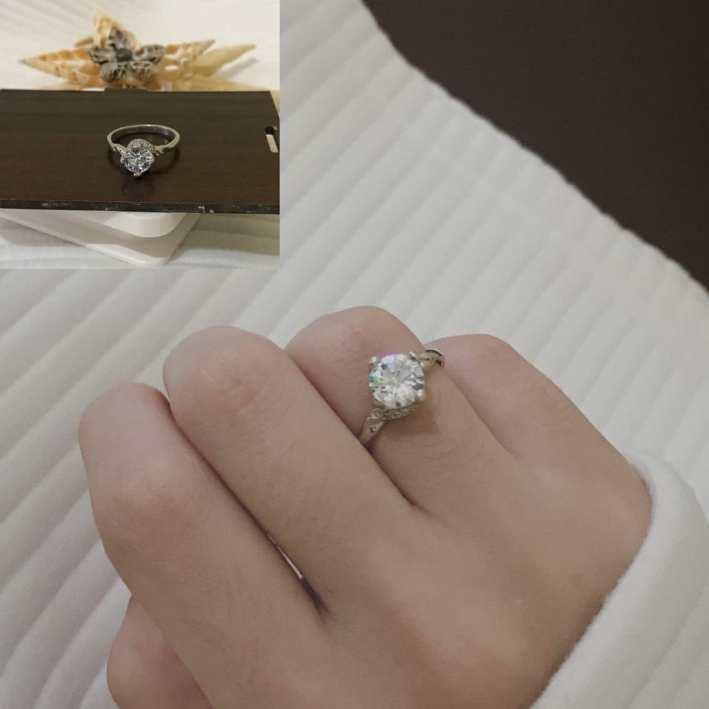 Cincin Swarovski/cincin impor/perak 925