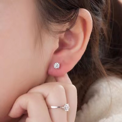 Anting Tusuk Model Kristal Berlian Imitasi Untuk Wanita Korean Earrings Import