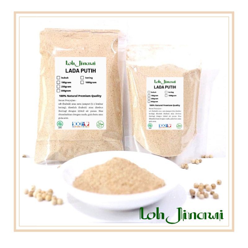 

Lada putih bubuk 100gram murni tanpa campuran