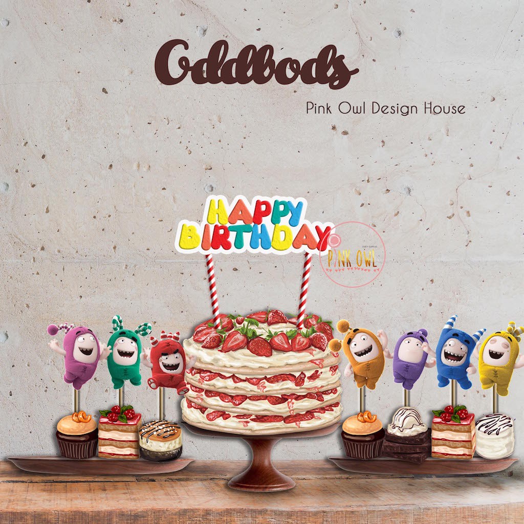 Oddbods Cake Topper
