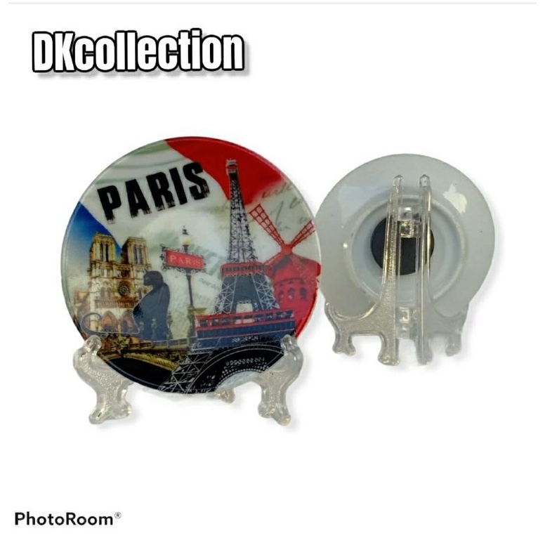 Souvenir oleh oleh paris tempelan kulkas paris magnet ceramic negara paris perancis france eropa