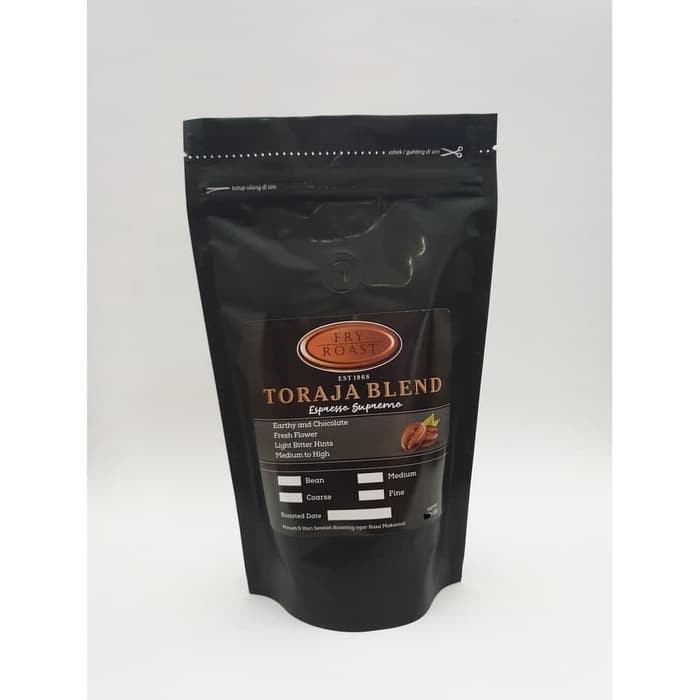 

FAR86 KOPI TORAJA BLEND ESPRESSO SUPREMO 500 GRAM BIJI DAN BUBUK