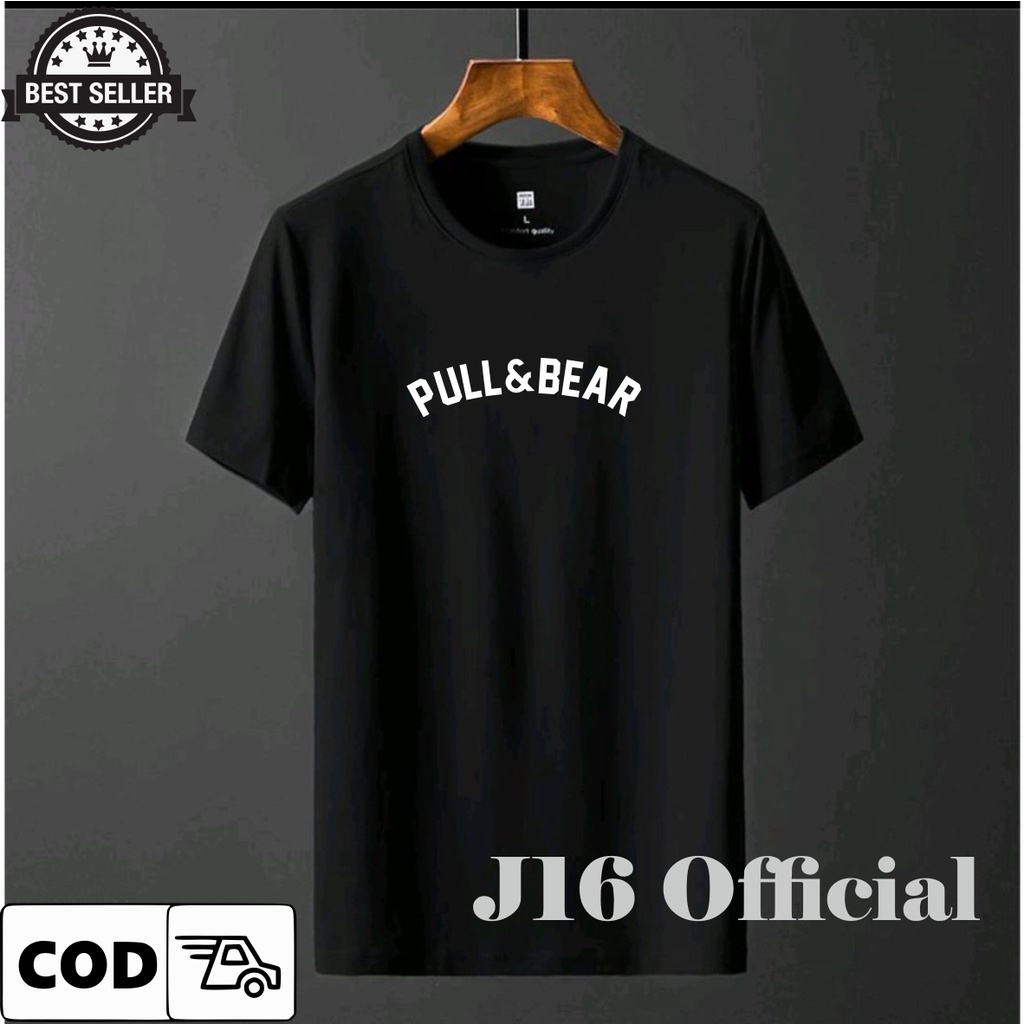 PULL&amp;BEAR T-shirt Kaos Pendek Pria Distro Bahan Cotton Combed 30s Premium