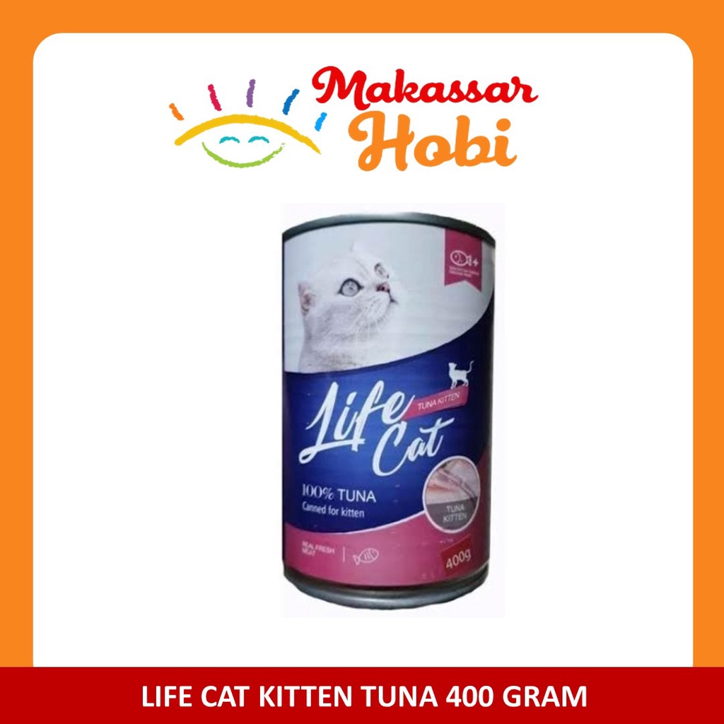 Makanan Kucing Basah Life Cat Kaleng 400gr 400 gr Adult Kitten Lifecat Rasa Tuna Chicken Salmon Wet Cat Food Can Catfood Murah