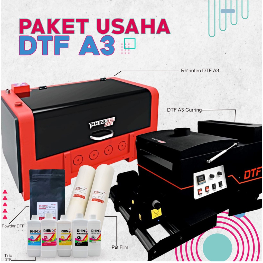 PAKET USAHA DTF A3/PAKET MESIN DTF/MESIN DTF/MESIN SABLON DIGITAL