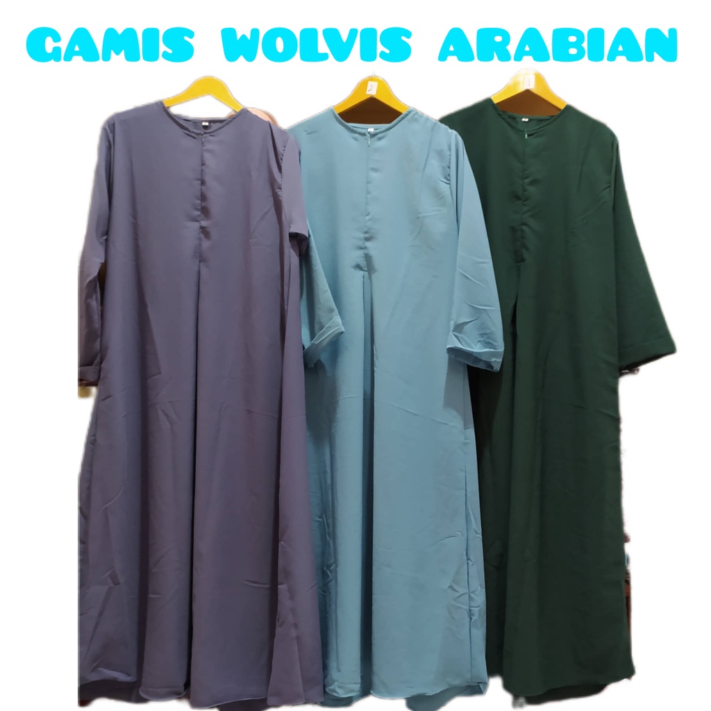 Gamis polos model Arabian