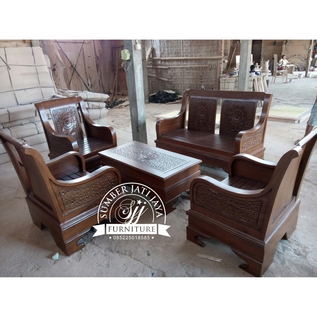 kursi tamu semut, kursi jati semut