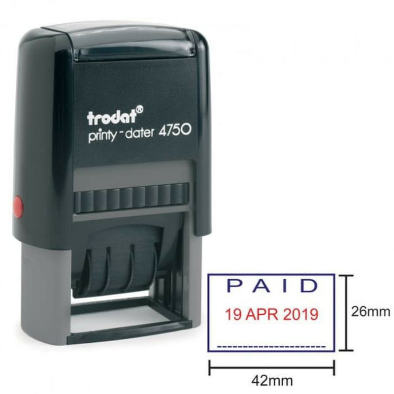 

Trodat 4750 Stempel Tanggal + PAID | Trodat Printy Dater 4750