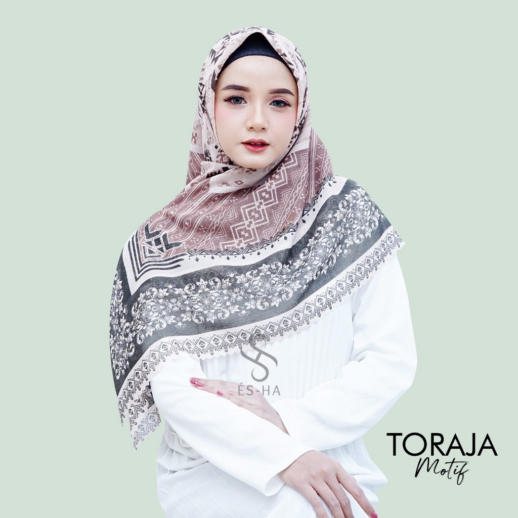 (PART 1) Series Hijab Motif Voal / Segiempat Motif Voal Premium Exclusive-TORAJA