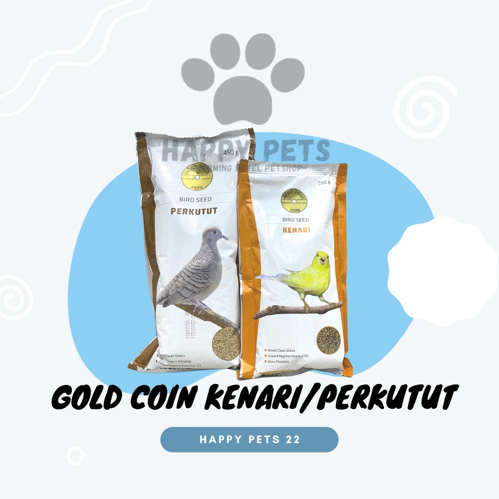 Makanan burung kenari/perkutut gold coin 250 g