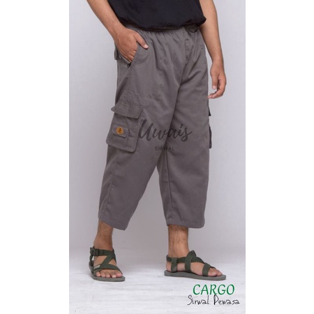 Celana Sirwal Cargo Tempur Dewasa Pria Remaja SMP SMA Komprang Cingkrang Uwais