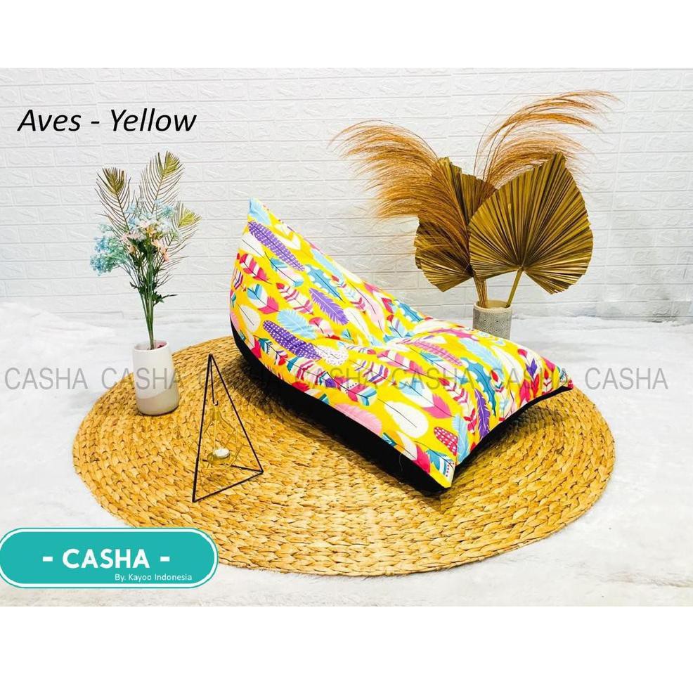 Jual Bean Bag Motif Cover Only Cotton Triangle Kursi Santai Size