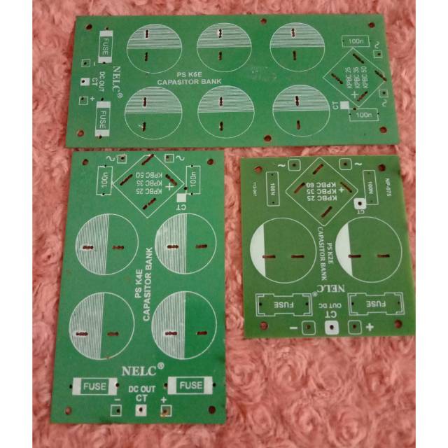 PCB KIT POWER SUPLY 2 CAPASITOR 4 CAPASITOR 6 CAPASITOR