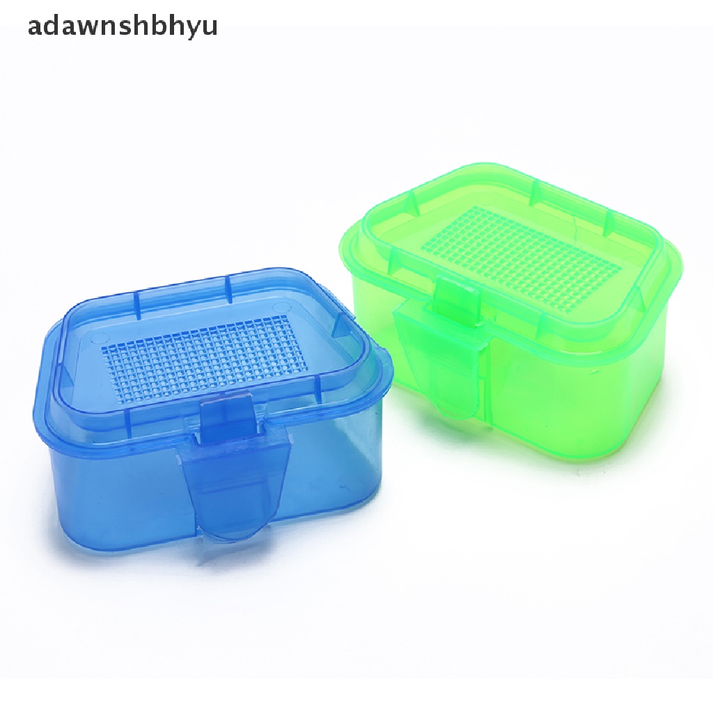 Adawnshbhyu 1pc Wadah Aksesoris Penyimpanan Umpan Pancing Bahan Plastik Breathable Warna random
