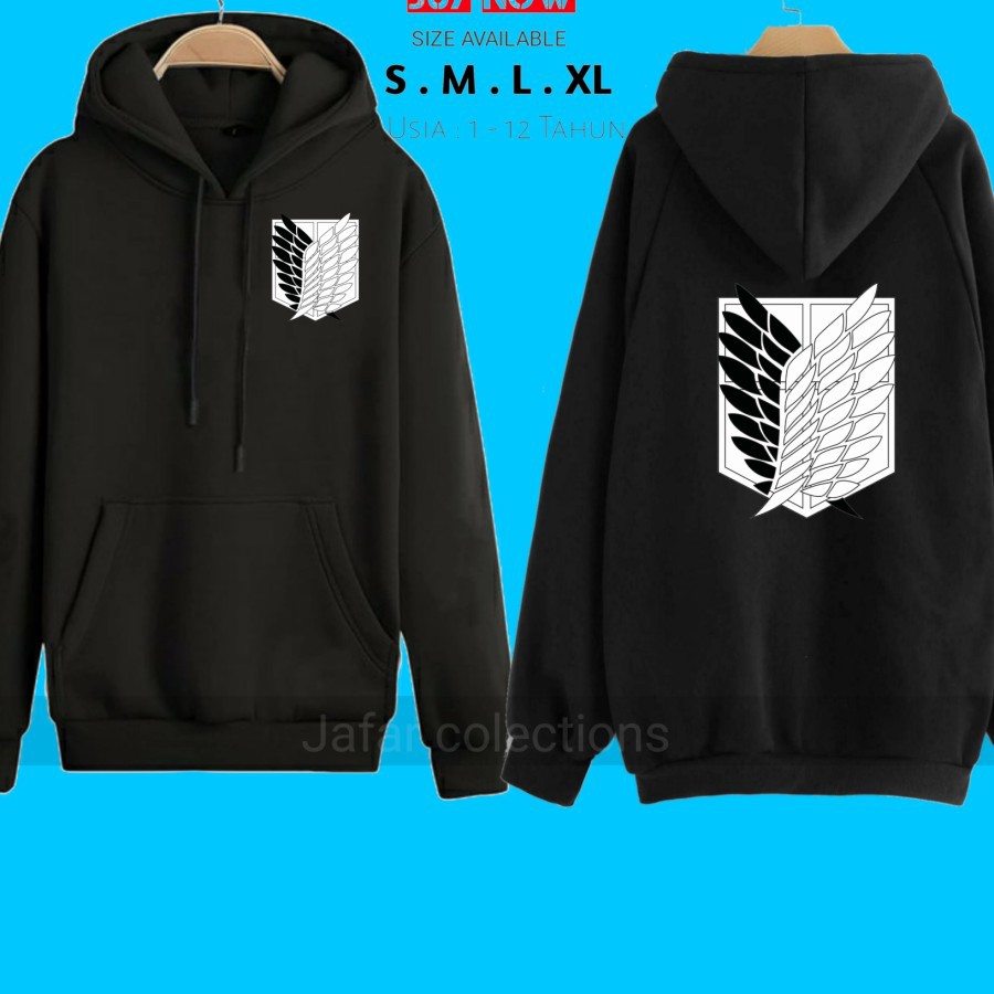 Jaket  anak attack on titan/Hoodie attack on titan anak/termurah/bisa cod