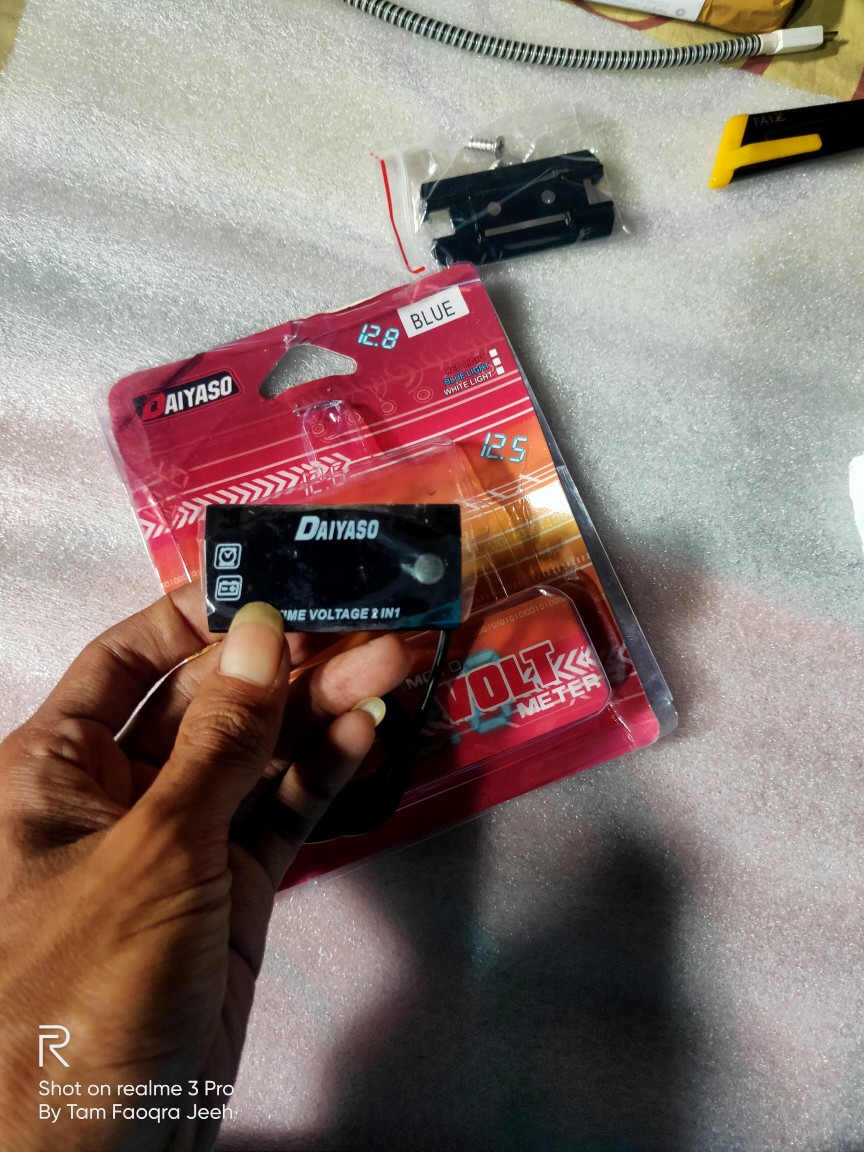 Voltmeter Jam Digital Waterproof 2 In 1 Volt Meter Led Accu Aki Motor