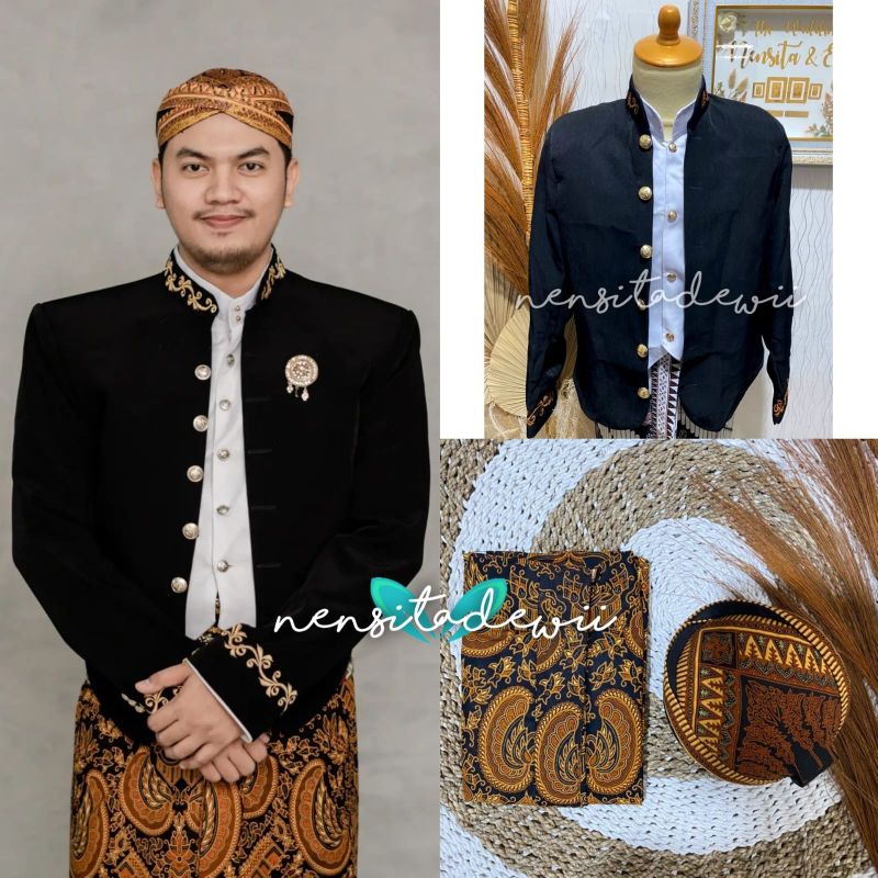 [Premium] Set Baju Jawa - Solo / Pager Bagus / Amongtamu, Motif Semenromo