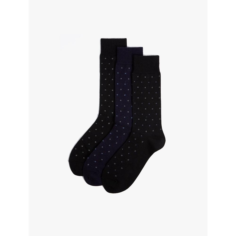 MARKS & SPENCER - Kaos Kaki Pria - 3 Pack Merino Wool Rich Socks