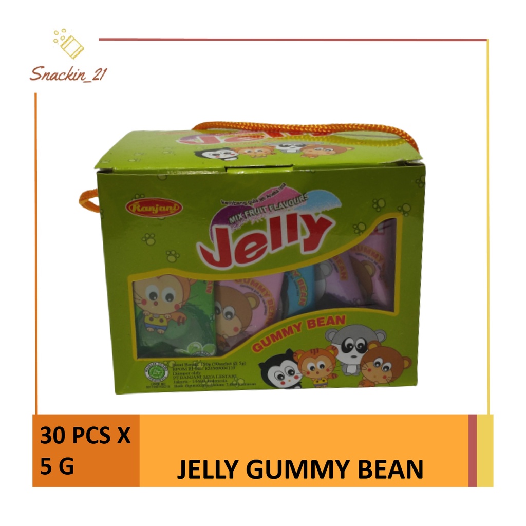 

Permen Jelly Gummy Bean (1 Pak Isi 30 pcs x 5 gr)