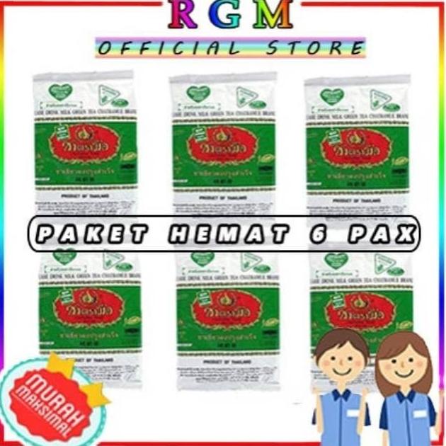 

[COD] PAKET HEMAT THAI GREENTEA 200gr x 6bungkus [COD]