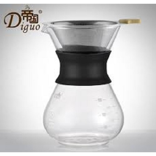 Diguo DG-2118A Coffee Server with double mesh Metal filter dripper 400