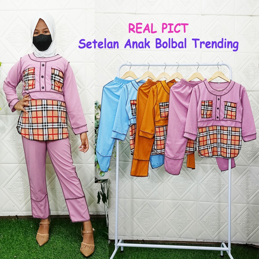 SETELAN ANAK BOBLBAL TRENDING VIRAL BAJU DAN CELANA CARLINA