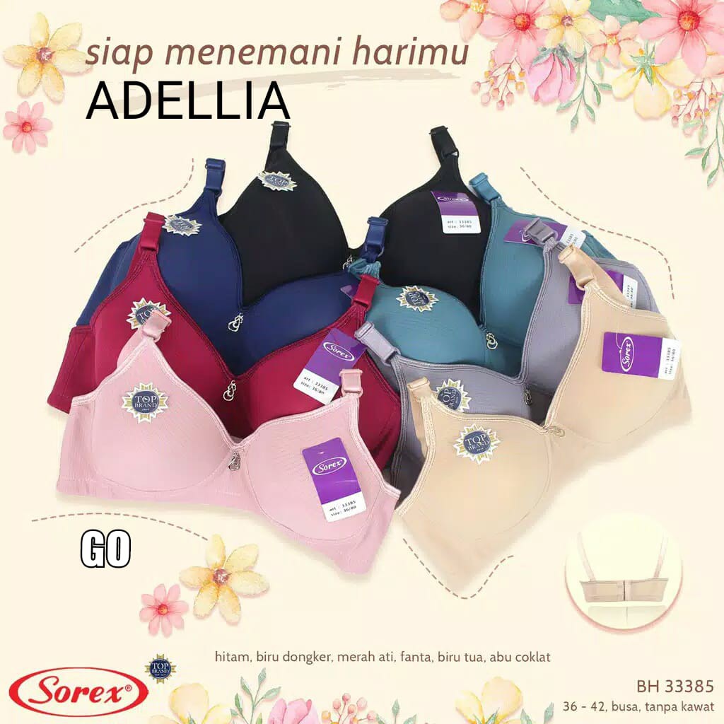 sogo SOREX BH Tanpa Kawat Bra Bh Busa Tipis 33377 Pakaian Dalam Wanita