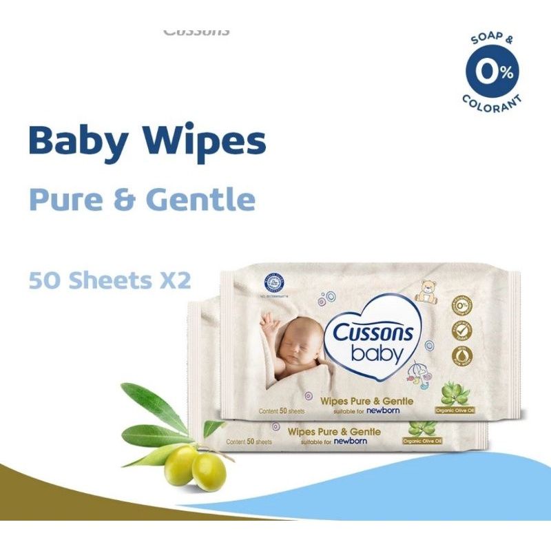 Cussons Baby Wipes 2pax (Buy1 Get1) Wet Tissue (ex. sensitive 1pax)