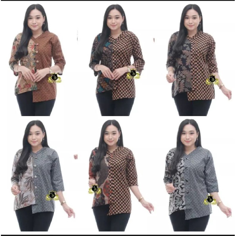 BLUSE KANTOR/BAJU KANTOR WANITA/BLUSE BATIK MODERN