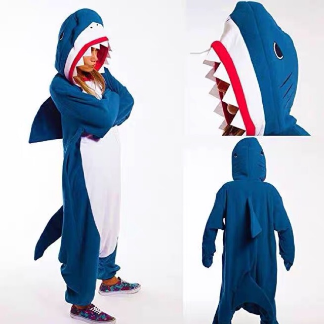 BAJU ONESIE BABY SHARK HIU KOSTUM COSPLAY